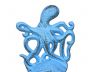 Rustic Light Blue Cast Iron Wall Mounted Octopus Bottle Opener 6 - 4