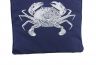Navy Blue and White Crab Pillow 16 - 4