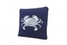Navy Blue and White Crab Pillow 16 - 3