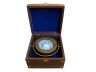 Antique Brass Gimbal Compass w- Rosewood Box 5 - 1