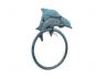 Seaworn Blue Cast Iron Dolphins Towel Holder 7 - 2