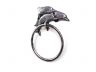 Rustic Silver Cast Iron Dolphins Towel Holder 7 - 2