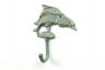 Antique Seaworn Bronze Cast Iron Dolphins Wall Hook 6 - 2