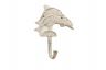 Whitewashed Cast Iron Dolphins Wall Hook 6 - 3