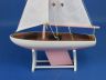 Wooden Decorative Sailboat Model 12 - Pink Model Boat - 1
