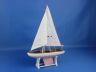 Wooden Decorative Sailboat Model 12 - Pink Model Boat - 2