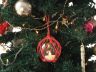 LED Lighted Clear Japanese Glass Ball Fishing Float with Red Netting Christmas Tree Ornament 3 - 4
