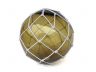 Tabletop LED Lighted Amber Japanese Glass Ball Fishing Float with White Netting Decoration 10 - 1