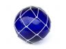 Tabletop LED Lighted Dark Blue Japanese Glass Ball Fishing Float with White Netting Decoration 10 - 1