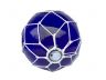 Tabletop LED Lighted Dark Blue Japanese Glass Ball Fishing Float with White Netting Decoration 10 - 4