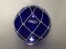Tabletop LED Lighted Dark Blue Japanese Glass Ball Fishing Float with White Netting Decoration 10 - 5
