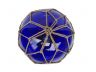 Tabletop LED Lighted Dark Blue Japanese Glass Ball Fishing Float with Brown Netting Decoration 10 - 2