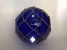 Tabletop LED Lighted Dark Blue Japanese Glass Ball Fishing Float with Brown Netting Decoration 10 - 5