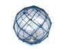 Tabletop LED Lighted Clear Japanese Glass Ball Fishing Float with Blue Netting Decoration 10 - 4