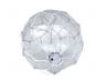 Tabletop LED Lighted Clear Japanese Glass Ball Fishing Float with White Netting Decoration 10 - 3