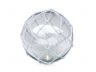 Tabletop LED Lighted Clear Japanese Glass Ball Fishing Float with White Netting Decoration 10 - 4