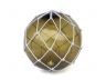 Tabletop LED Lighted Amber Japanese Glass Ball Fishing Float with White Netting Decoration 10 - 4