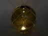 Tabletop LED Lighted Amber Japanese Glass Ball Fishing Float with White Netting Decoration 10 - 5