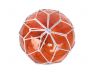 Tabletop LED Lighted Orange Japanese Glass Ball Fishing Float with White Netting Decoration 10 - 2