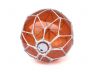 Tabletop LED Lighted Orange Japanese Glass Ball Fishing Float with White Netting Decoration 10 - 3