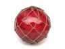 Tabletop LED Lighted Red Japanese Glass Ball Fishing Float with Brown Netting Decoration 10 - 2