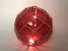Tabletop LED Lighted Red Japanese Glass Ball Fishing Float with Brown Netting Decoration 10 - 5