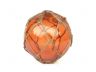 Tabletop LED Lighted Orange Japanese Glass Ball Fishing Float with Brown Netting Decoration 4 - 1