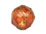 Tabletop LED Lighted Orange Japanese Glass Ball Fishing Float with Brown Netting Decoration 4 - 5