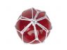 Tabletop LED Lighted Red Japanese Glass Ball Fishing Float with White Netting Decoration 4 - 3