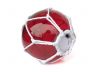 Tabletop LED Lighted Red Japanese Glass Ball Fishing Float with White Netting Decoration 4 - 4