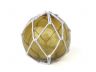 Tabletop LED Lighted Amber Japanese Glass Ball Fishing Float with White Netting Decoration 4 - 1
