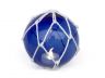 Tabletop LED Lighted Dark Blue Japanese Glass Ball Fishing Float with White Netting Decoration 4 - 5