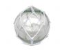 Tabletop LED Lighted Clear Japanese Glass Ball Fishing Float with White Netting Decoration 4 - 1