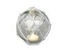 Tabletop LED Lighted Clear Japanese Glass Ball Fishing Float with White Netting Decoration 4 - 3