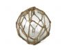Tabletop LED Lighted Clear Japanese Glass Ball Fishing Float with Brown Netting Decoration 4 - 1