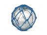 Tabletop LED Lighted Clear Japanese Glass Ball Fishing Float with Blue Netting Decoration 4 - 1