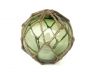 Tabletop LED Lighted Green Japanese Glass Ball Fishing Float with Brown Netting Decoration 4 - 1