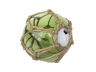 Tabletop LED Lighted Green Japanese Glass Ball Fishing Float with Brown Netting Decoration 4 - 3