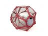 Tabletop LED Lighted Clear Japanese Glass Ball Fishing Float with Red Netting Decoration 4 - 4