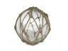 Tabletop LED Lighted Clear Japanese Glass Ball Fishing Float with Brown Netting Decoration 6 - 1