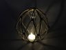 Tabletop LED Lighted Clear Japanese Glass Ball Fishing Float with Brown Netting Decoration 6 - 6