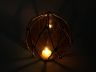 Tabletop LED Lighted Orange Japanese Glass Ball Fishing Float with Brown Netting Decoration 6 - 6