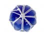 Tabletop LED Lighted Dark Blue Japanese Glass Ball Fishing Float with White Netting Decoration 6 - 2