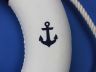 Classic White Decorative Anchor Lifering with Blue Bands 20 - 7