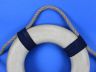 Vintage Decorative White Lifering with Blue Rope Bands 10 - 2