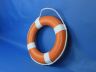 Orange Painted Decorative Lifering with White Bands 15 - 7