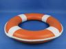 Orange Painted Decorative Lifering with White Bands 15 - 6