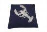 Navy Blue and White Lobster Pillow 16 - 5