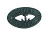 Seaworn Blue Cast Iron Anchors Aweigh with Anchor Sign 8 - 1