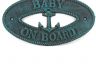 Seaworn Blue Cast Iron Baby on Board with Anchor Sign 8 - 3